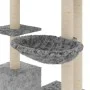 Cat scratching post with light gray sisal posts 142 cm by vidaXL, Cat furniture - Ref: Foro24-171592, Price: 60,54 €, Discoun...
