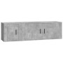 Set de muebles de TV 2 pzas madera contrachapada gris hormigón