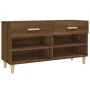 Oak brown plywood shoe cabinet 102x35x55 cm by vidaXL, Shoe racks and shoe organizers - Ref: Foro24-817569, Price: 69,20 €, D...