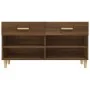 Oak brown plywood shoe cabinet 102x35x55 cm by vidaXL, Shoe racks and shoe organizers - Ref: Foro24-817569, Price: 69,20 €, D...