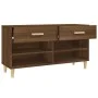 Oak brown plywood shoe cabinet 102x35x55 cm by vidaXL, Shoe racks and shoe organizers - Ref: Foro24-817569, Price: 69,20 €, D...