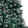 Árbol de Navidad helado con luces, bolas y piñas 210 cm