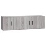 Set de muebles para TV 2 pzas madera contrachapada gris Sonoma