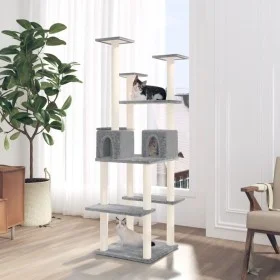 Cat scratcher with light gray sisal posts 167 cm by vidaXL, Cat furniture - Ref: Foro24-171610, Price: 77,79 €, Discount: %