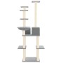 Katzenkratzbaum mit hellgrauen Sisalpfosten 167 cm von vidaXL, Katzenmöbel - Ref: Foro24-171610, Preis: 70,39 €, Rabatt: %