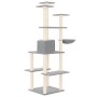 Katzenkratzbaum mit hellgrauen Sisalpfosten 167 cm von vidaXL, Katzenmöbel - Ref: Foro24-171610, Preis: 70,39 €, Rabatt: %