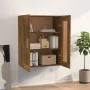 Engineered wood wall cabinet smoked oak 69.5x32.5x90 cm by vidaXL, Shelves and shelves - Ref: Foro24-817393, Price: 51,07 €, ...