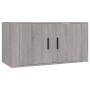 Set de muebles para TV 2 pzas madera contrachapada gris Sonoma