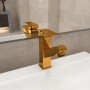 Grifo de lavabo de baño con función extraíble negro 157x172 mm