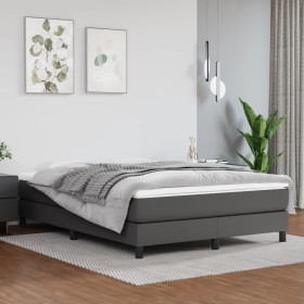 Graue Taschenfederkernmatratze aus Kunstleder, 140 x 200 x 20 cm von vidaXL, Matratzen - Ref: Foro24-347806, Preis: 248,00 €,...