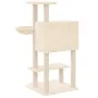Rascador para gatos con postes de sisal crema 108,5 cm de vidaXL, Mobiliario para gatos - Ref: Foro24-171597, Precio: 57,89 €...