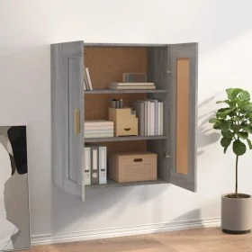 Sonoma gray engineered wood wall cabinet 69.5x32.5x90 cm by vidaXL, Shelves and shelves - Ref: Foro24-817394, Price: 52,76 €,...