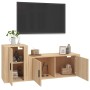 Set de muebles para TV 2 pzas madera contrachapada roble sonoma