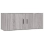 Set de muebles para TV 2 pzas madera contrachapada gris Sonoma