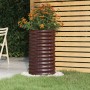 Jardinera acero galvanizado marrón 40x40x68cm