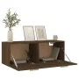 Armario pared madera contrachapada marrón roble 100x36,5x35 cm de vidaXL, Taquillas y armarios de almacenamiento - Ref: Foro2...