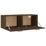 Oak brown plywood wall cabinet 100x36.5x35 cm by vidaXL, Lockers and storage cabinets - Ref: Foro24-817611, Price: 57,92 €, D...