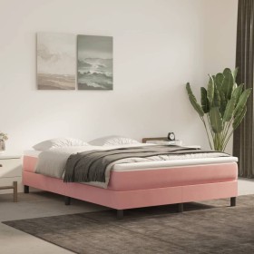 Colchón de muelles ensacados terciopelo rosa 140x200x20 cm de vidaXL, Colchones - Ref: Foro24-347813, Precio: 202,42 €, Descu...