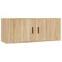 Set de muebles para TV 3 pzas madera contrachapada roble sonoma