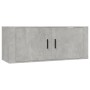 Set de muebles de TV 3 pzas madera contrachapada gris hormigón