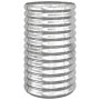 Jardinera de acero galvanizado plateado 40x40x68 cm