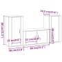Set de muebles para TV 3 pzas madera contrachapada gris Sonoma