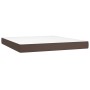 Colchón muelles ensacados cuero sintético marrón 160x200x20 cm de vidaXL, Colchones - Ref: Foro24-347825, Precio: 244,69 €, D...
