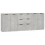 Aparador de 3 piezas madera contrachapada gris hormigón de vidaXL, Aparadores - Ref: Foro24-3115783, Precio: 213,69 €, Descue...