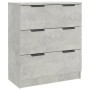 Aparador de 3 piezas madera contrachapada gris hormigón de vidaXL, Aparadores - Ref: Foro24-3115783, Precio: 213,69 €, Descue...