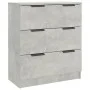 Dreiteiliges Sideboard aus betongrauem Sperrholz von vidaXL, Sideboards - Ref: Foro24-3115783, Preis: 194,69 €, Rabatt: %