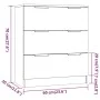 Dreiteiliges Sideboard aus betongrauem Sperrholz von vidaXL, Sideboards - Ref: Foro24-3115783, Preis: 194,69 €, Rabatt: %