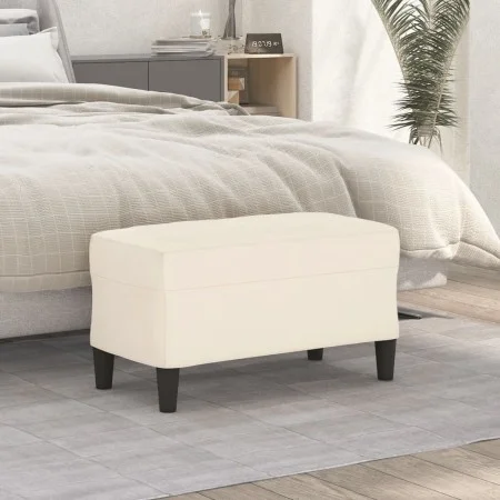 Banco de terciopelo color crema 70x35x41 cm de vidaXL, Bancos - Ref: Foro24-349405, Precio: 50,02 €, Descuento: %