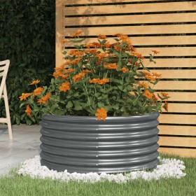 Jardinera acero galvanizado antracita 80x80x36 cm