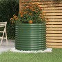 Jardinera de acero galvanizado verde 80x80x68 cm