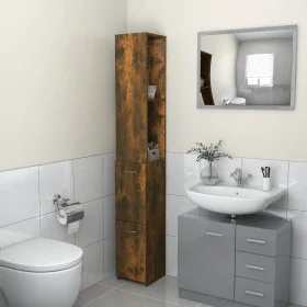 Badezimmerschrank aus geräuchertem Eichensperrholz, 25 x 26,5 x 170 cm von vidaXL, Badezimmermöbel - Ref: Foro24-815960, Prei...