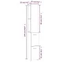 Badezimmerschrank aus geräuchertem Eichensperrholz, 25 x 26,5 x 170 cm von vidaXL, Badezimmermöbel - Ref: Foro24-815960, Prei...