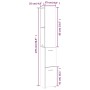 Badezimmerschrank aus geräuchertem Eichensperrholz, 25 x 26,5 x 170 cm von vidaXL, Badezimmermöbel - Ref: Foro24-815960, Prei...