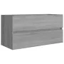 Mueble de lavabo madera contrachapada gris Sonoma 90x38,5x45cm de vidaXL, Muebles de baño - Ref: Foro24-815655, Precio: 52,51...