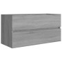 Sonoma-Waschbeckenschrank aus grauem Sperrholz, 90 x 38,5 x 45 cm von vidaXL, Badezimmermöbel - Ref: Foro24-815655, Preis: 53...