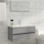 Mueble de lavabo madera contrachapada gris Sonoma 90x38,5x45cm de vidaXL, Muebles de baño - Ref: Foro24-815655, Precio: 52,72 €
