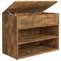 Smoked oak plywood shoe bench 60x30x45 cm by vidaXL, Shoe racks and shoe organizers - Ref: Foro24-816050, Price: 40,43 €, Dis...