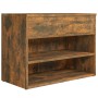 Smoked oak plywood shoe bench 60x30x45 cm by vidaXL, Shoe racks and shoe organizers - Ref: Foro24-816050, Price: 40,43 €, Dis...