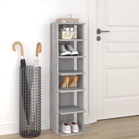 Mueble zapatero madera contrachapada gris Sonoma 27,5x27x102 cm