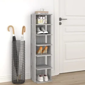 Schuhschrank aus grauem Sonoma-Sperrholz 27,5x27x102 cm von vidaXL, Schuhregale und Schuhorganisatoren - Ref: Foro24-815974, ...