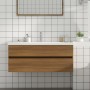 Brown oak engineered wood washbasin cabinet 100x38.5x45 cm by vidaXL, Bathroom furniture - Ref: Foro24-815659, Price: 63,23 €...