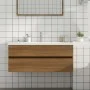 Mueble de lavabo madera ingeniería roble marrón 100x38,5x45 cm de vidaXL, Muebles de baño - Ref: Foro24-815659, Precio: 62,50...