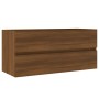 Brown oak engineered wood washbasin cabinet 100x38.5x45 cm by vidaXL, Bathroom furniture - Ref: Foro24-815659, Price: 63,23 €...