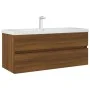 Mueble de lavabo madera ingeniería roble marrón 100x38,5x45 cm de vidaXL, Muebles de baño - Ref: Foro24-815659, Precio: 62,50...