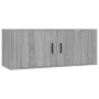 Set de muebles para TV 5 pzas madera contrachapada gris Sonoma
