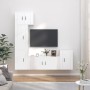 Set de muebles para TV 5 piezas madera contrachapada blanco